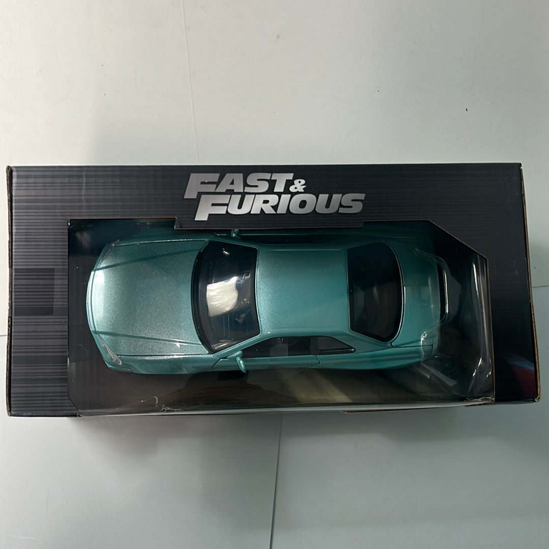 Jada 1/24 Brian’s 2002 Nissan Skyline GT-R34 Green Fast and Furious - Damaged Box