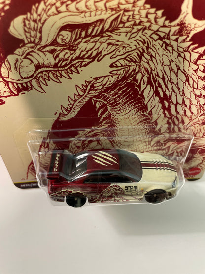 Hot Wheels 1/64 Pop Culture Godzilla Nissan Skyline GT-R (BNR34) Red - JHW90 - Damaged Box