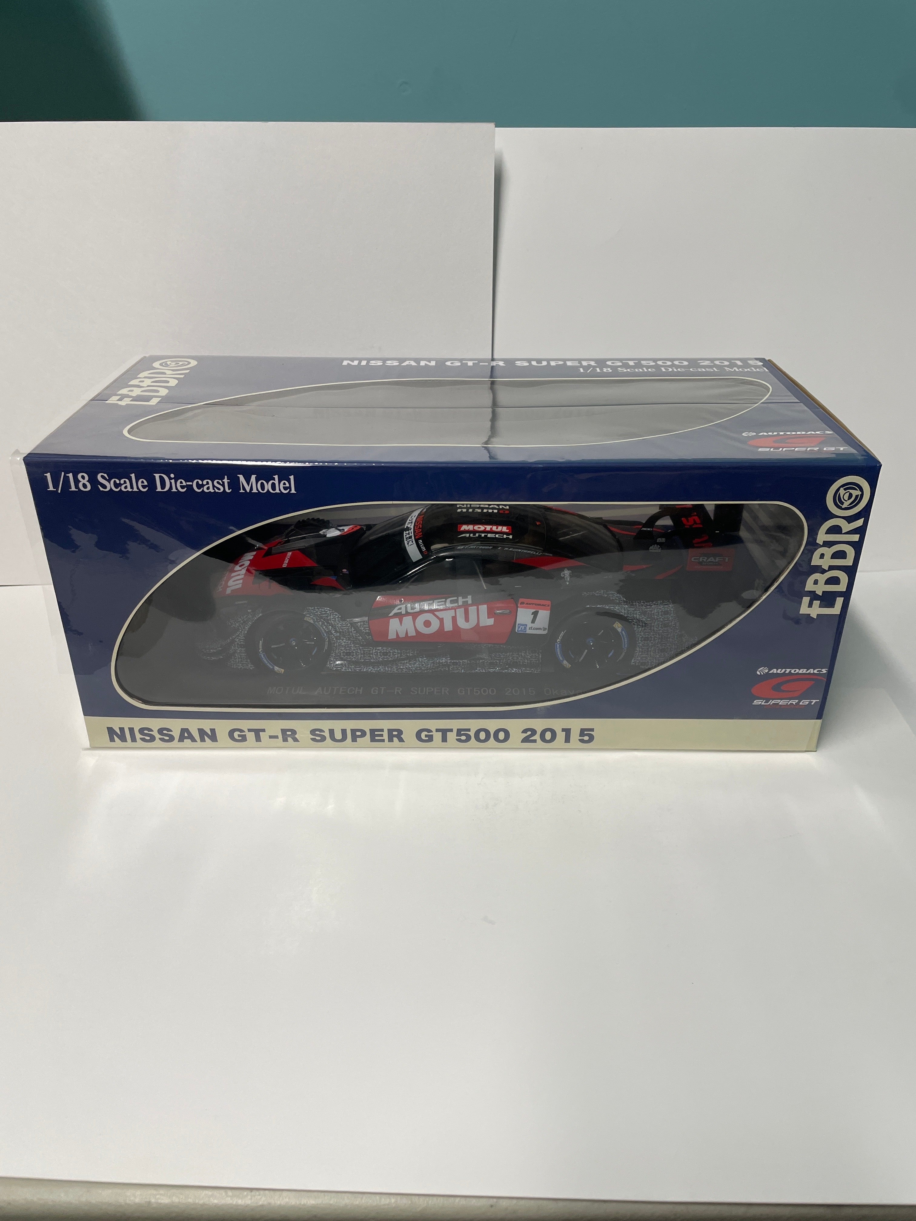 Ebbro 1/18 Nissan GT-R Super GT500 2015 Motul Autech Okayama Test