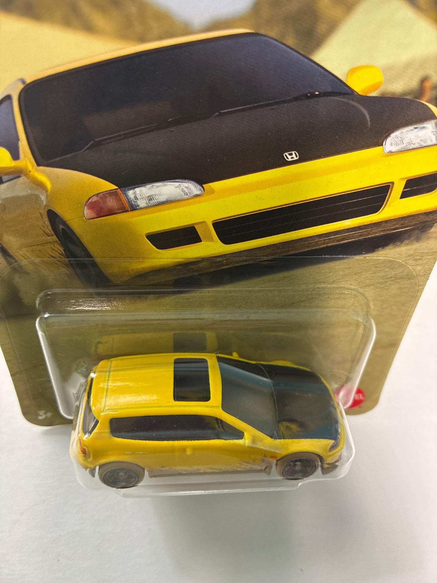 Hot Wheels 1/64 Silver Series Fast and Furious Race-Off Honda Civic EG Yellow - JKX19