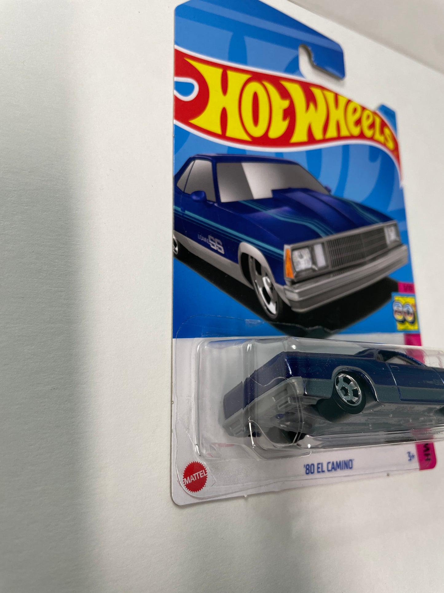 Hot Wheels 1/64 ‘80 El Camino Blue - Damaged Card