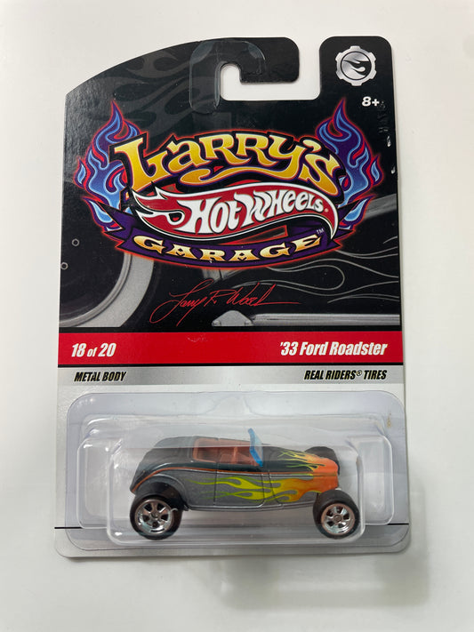 *Chase* Hot Wheels 1/64 Larry’s Garage ‘33 Ford Roadster (Signed Base) Black - Damaged Card