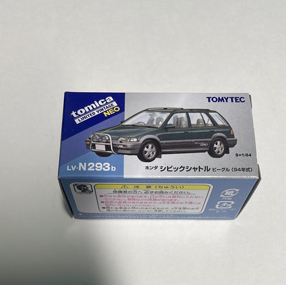 1/64 Tomica Limited Vintage Neo LV-N293b Honda Civic Shuttle Beagle (Green/Gray) 1994