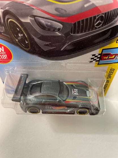 Hot Wheels 1/64 ‘16 Mercedes-AMG GT3 Grey - Damaged Box
