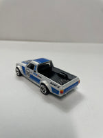 *Loose* Hot Wheels 1/64 Car Culture 1975 Datsun Sunny Truck (B120) White & Blue