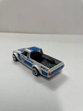 *Loose* Hot Wheels 1/64 Car Culture 1975 Datsun Sunny Truck (B120) White & Blue