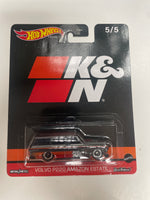 Hot Wheels 1/64 Pop Culture Speed Graphics K & N Volvo P220 Amazon Estate Silver - Damaged Card