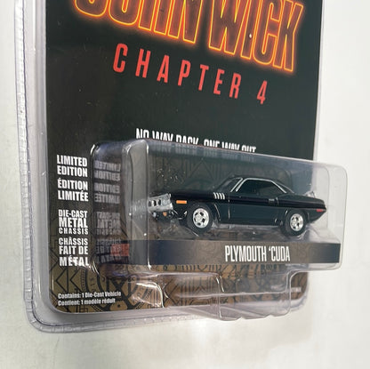 Greenlight Hollywood 1/64 John Wick Chapter 4 Plymouth Cuda Black