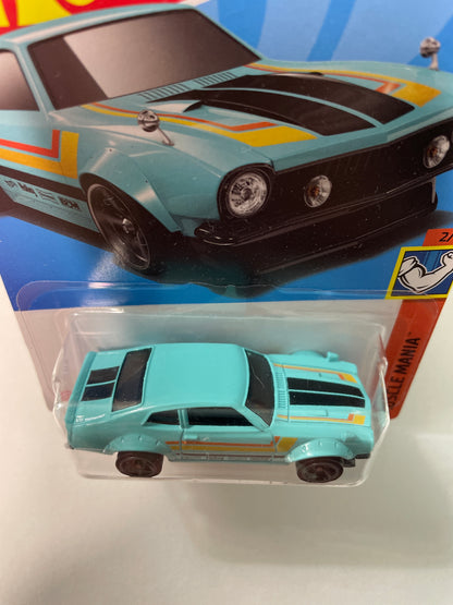 Hot Wheels 1/64 Custom Ford Maverick Blue - Damaged Box