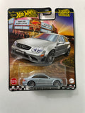 Hot Wheels 1/64 2025 Boulevard Mix C 2008 Mercedes-Benz CLK 63 AMG Black Series Silver - Damaged Card