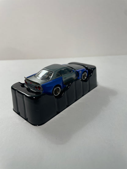 *Chase* Mini GT x Kaido House 1/64 Nissan Skyline GT-R (R34) Kaido Works (V2 Aero) Shinjuku V2 Blue