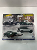 Hot Wheels 1/64 Car Culture Team Transport Jaguar MK1 & 2023 Land Rover Defender 110