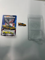 Hot Wheels 1/64 Convention Newsletter Exclusive Chevrolet Corvette C8.R w/ Sticker Yellow