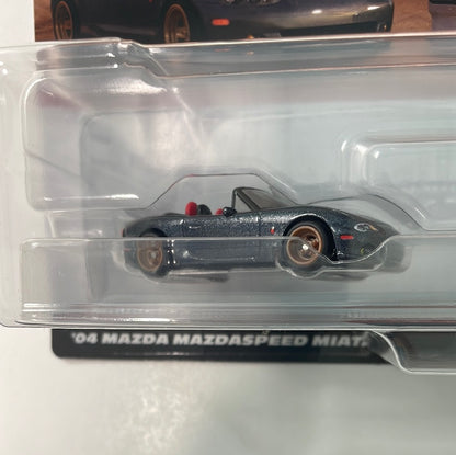 Hot Wheels 1/64 Car Culture Premium 2 Pack ‘04 Mazda Mazdaspeed Miata Grey & Mazda RX7 FC Pandem White