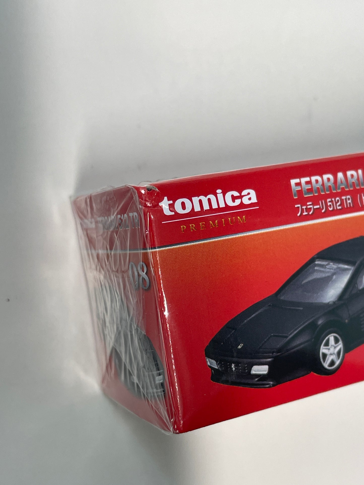 Tomica Premium 1/61 #08 Ferrari 512 TR (Tomica Premium Release Commemorative Edition) Black - 09252 - Damaged Box