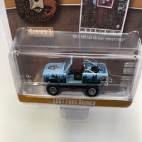 Greenlight 1/64 Smokey Bear 1967 Ford Bronco Blue