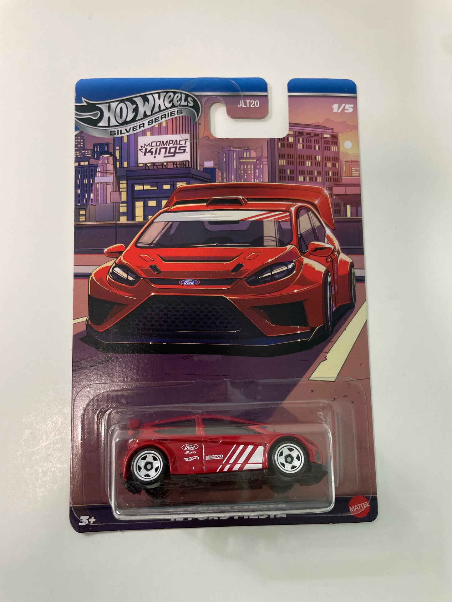 Hot Wheels 1/64 Silver Series Compact Kings '12 Ford Fiesta Red - JKX58 - Damaged Box