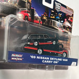 Hot Wheels 1/64 Car Culture Team Transport ‘69 Nissan Skyline Van & Carry On Black