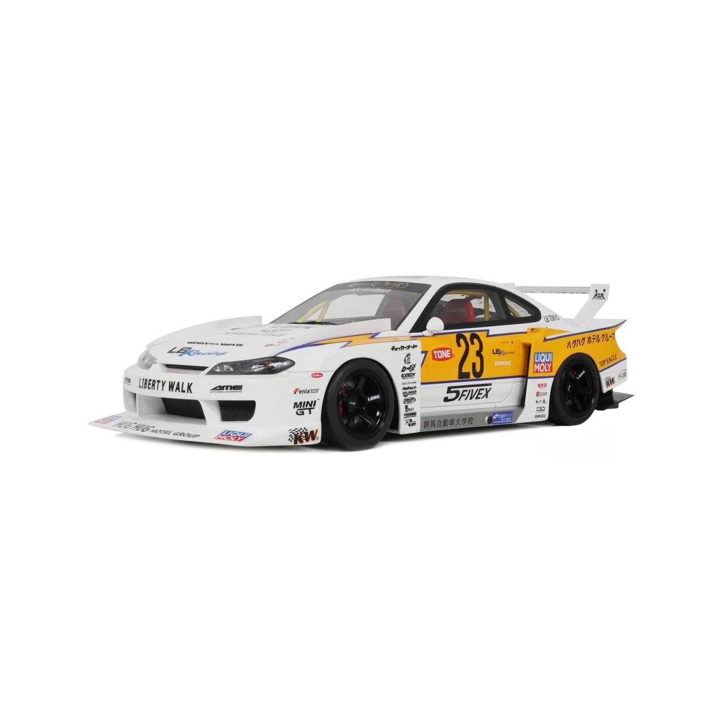 GT Spirit 1/18 Nissan S15 Silvia LB Super Silhouette Resin Serie White - GT560