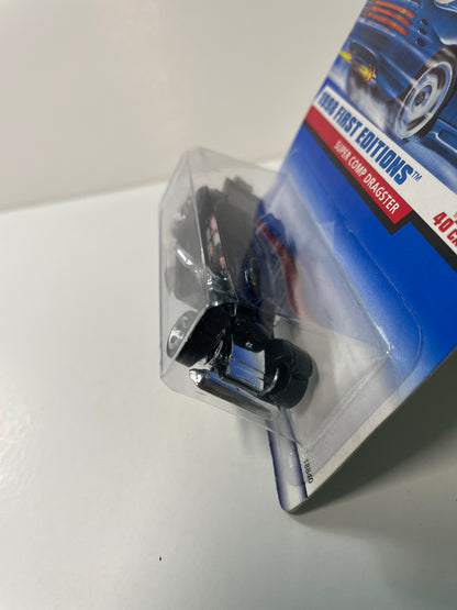 Hot Wheels 1/64 Super Comp Dragster Black - Damaged Box