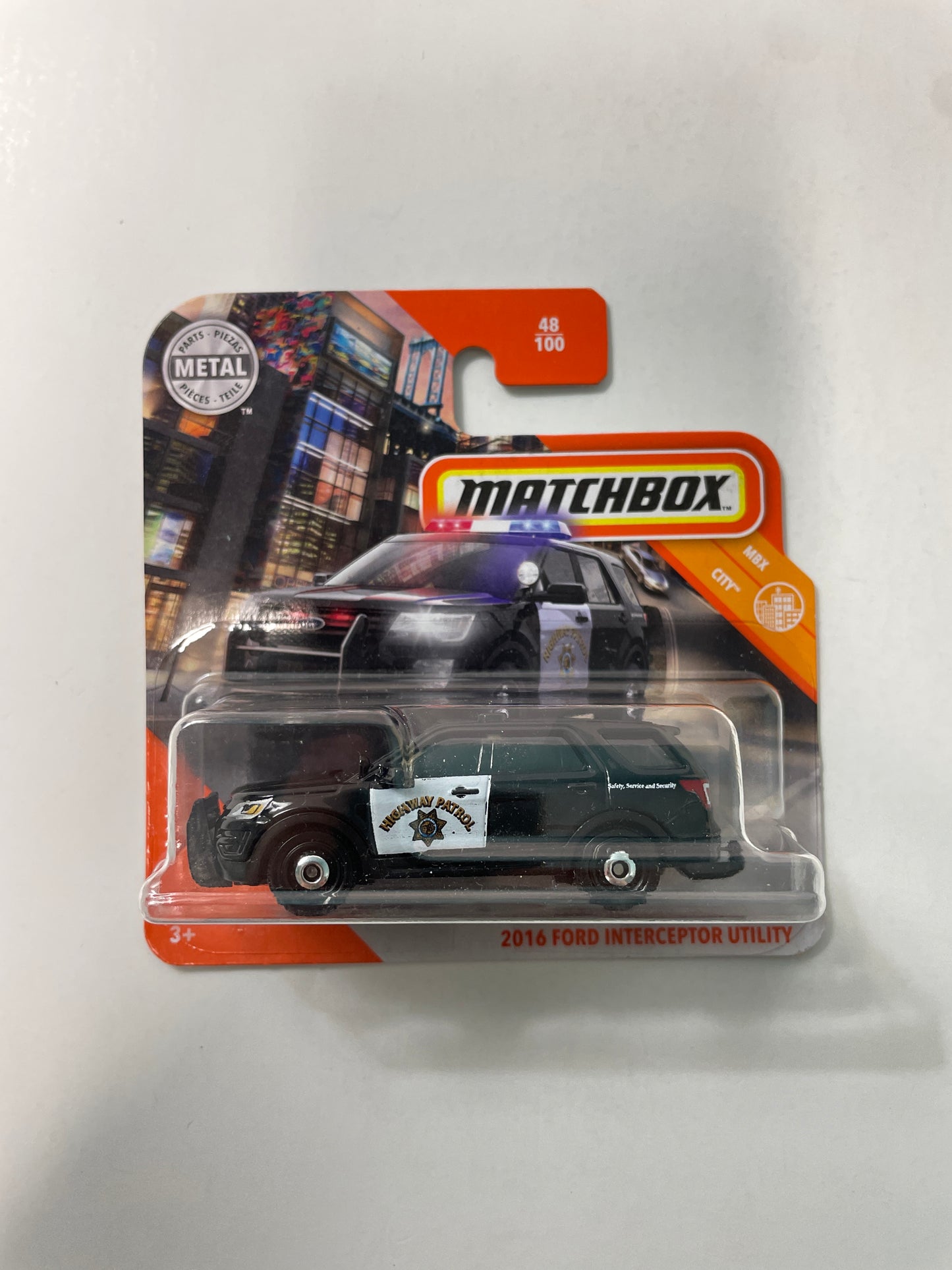 Matchbox 1/64 2016 Ford Interceptor Utility Short Card Black
