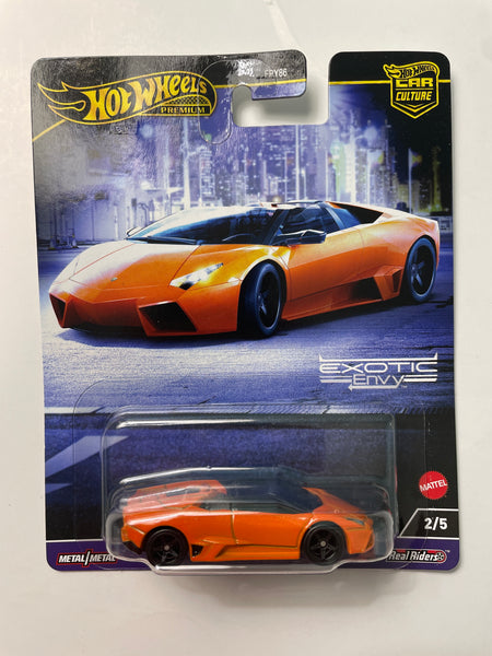 Hot Wheels 1/64 Car Culture Exotic Envy Lamborghini Reventon Roadster Orange