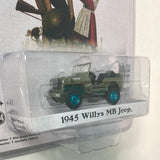 *Walmart Chase* Greenlight 1/64 Norman Rockwell Series 4 1945 Willys MB Jeep Green