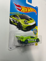 Hot Wheels 1/64 Lamborghin Huracan LP 620-2 Super Trofeo Green - Damaged Card