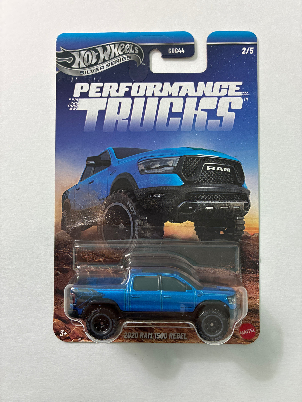 Hot Wheels 1/64 Silver Series Performance Trucks 2020 Ram 1500 Rebel Blue - JKX72