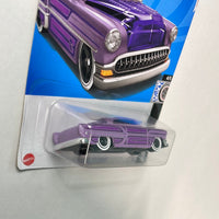 Hot Wheels 1/64 Treasure Hunt Custom ‘53 Chevy Purple - Damaged Card