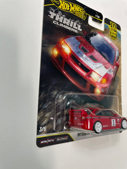Hot Wheels 1/64 Car Culture Thrill Climbers Mitsubishi Lancer Evolution VI Red - JKF19 - Damaged Box