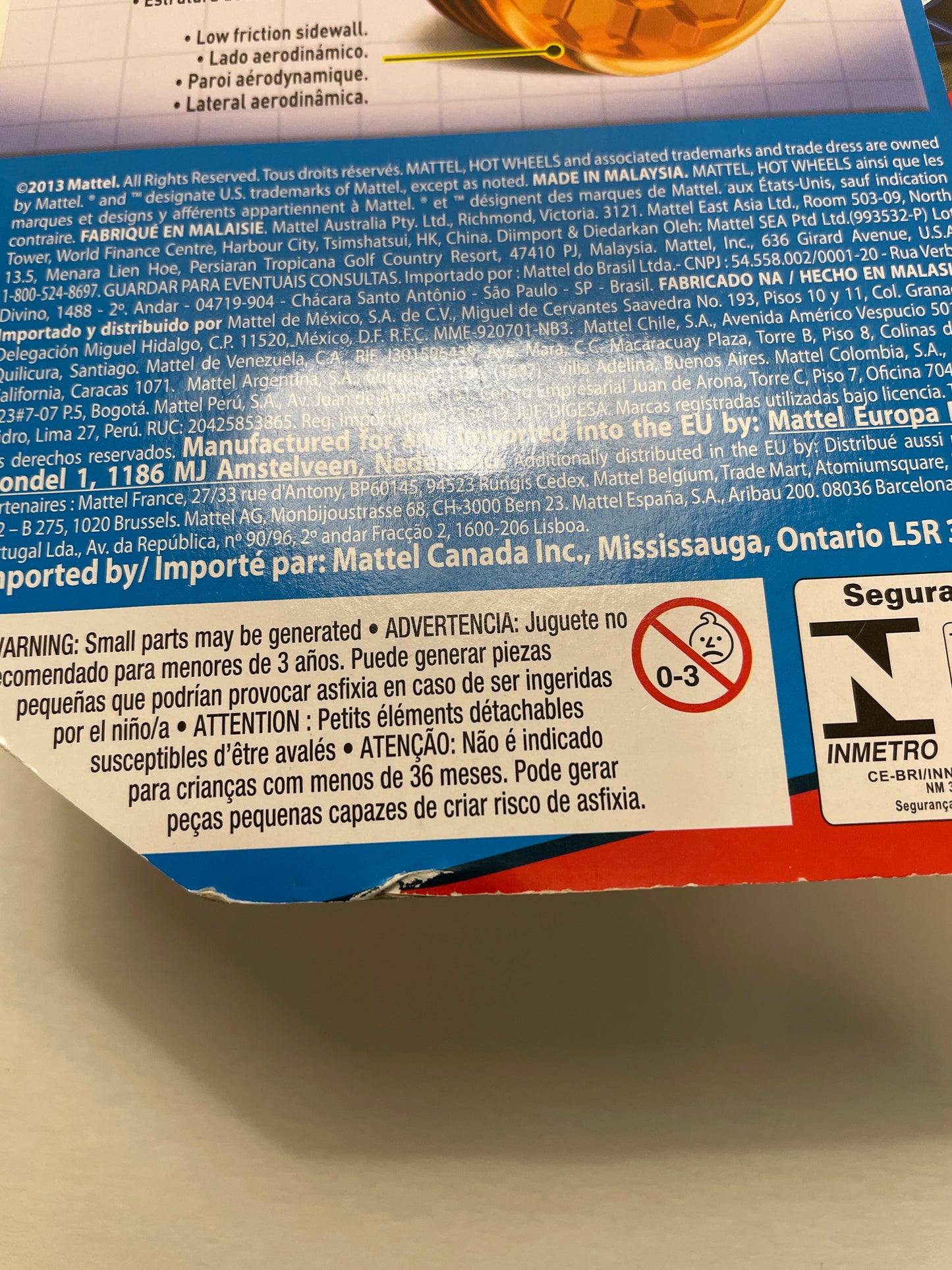 Hot Wheels 1/64 High Speed Wheels Track Stars Ballistik Red BDW25 - Damaged Box