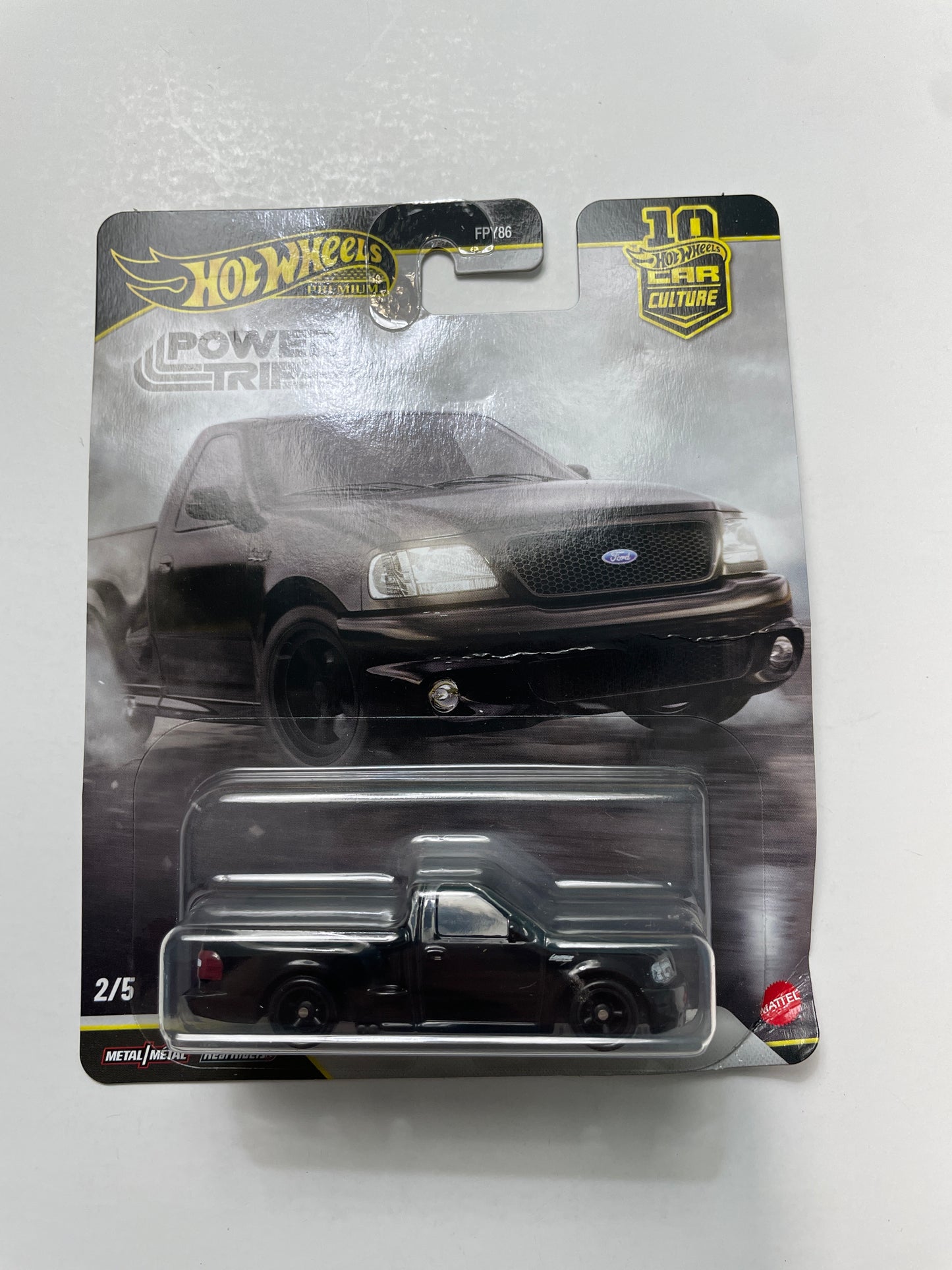 Hot Wheels 1/64 Car Culture 2026 Power Trip '99 Ford F-150 SVT Lightning Black - JKF33 - Damaged Box