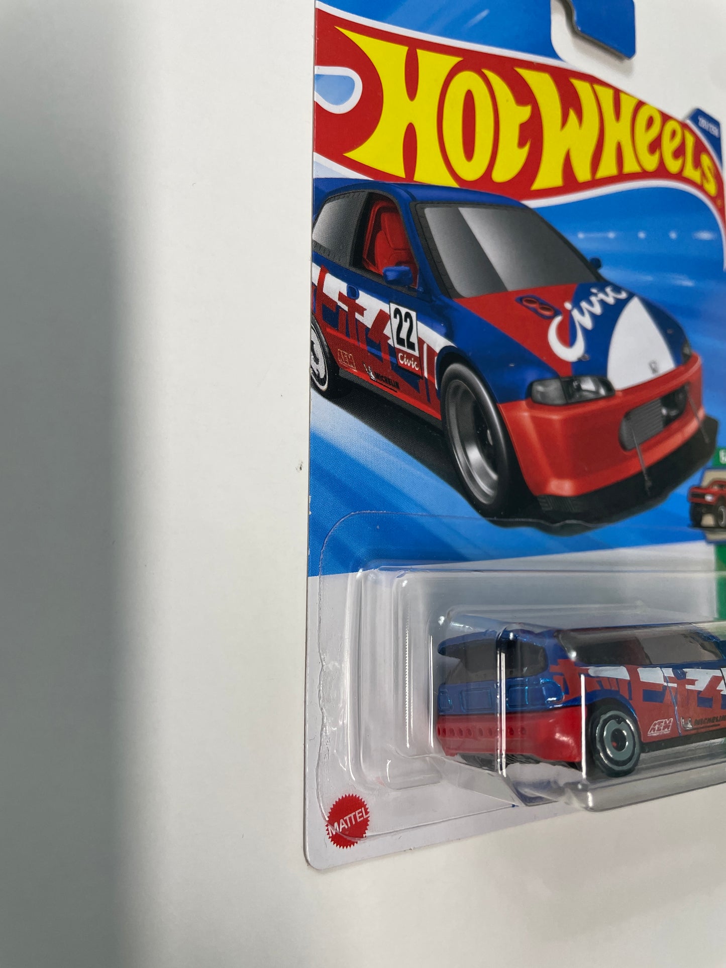 Hot Wheels 1/64 Honda Civic Custom Red & Blue