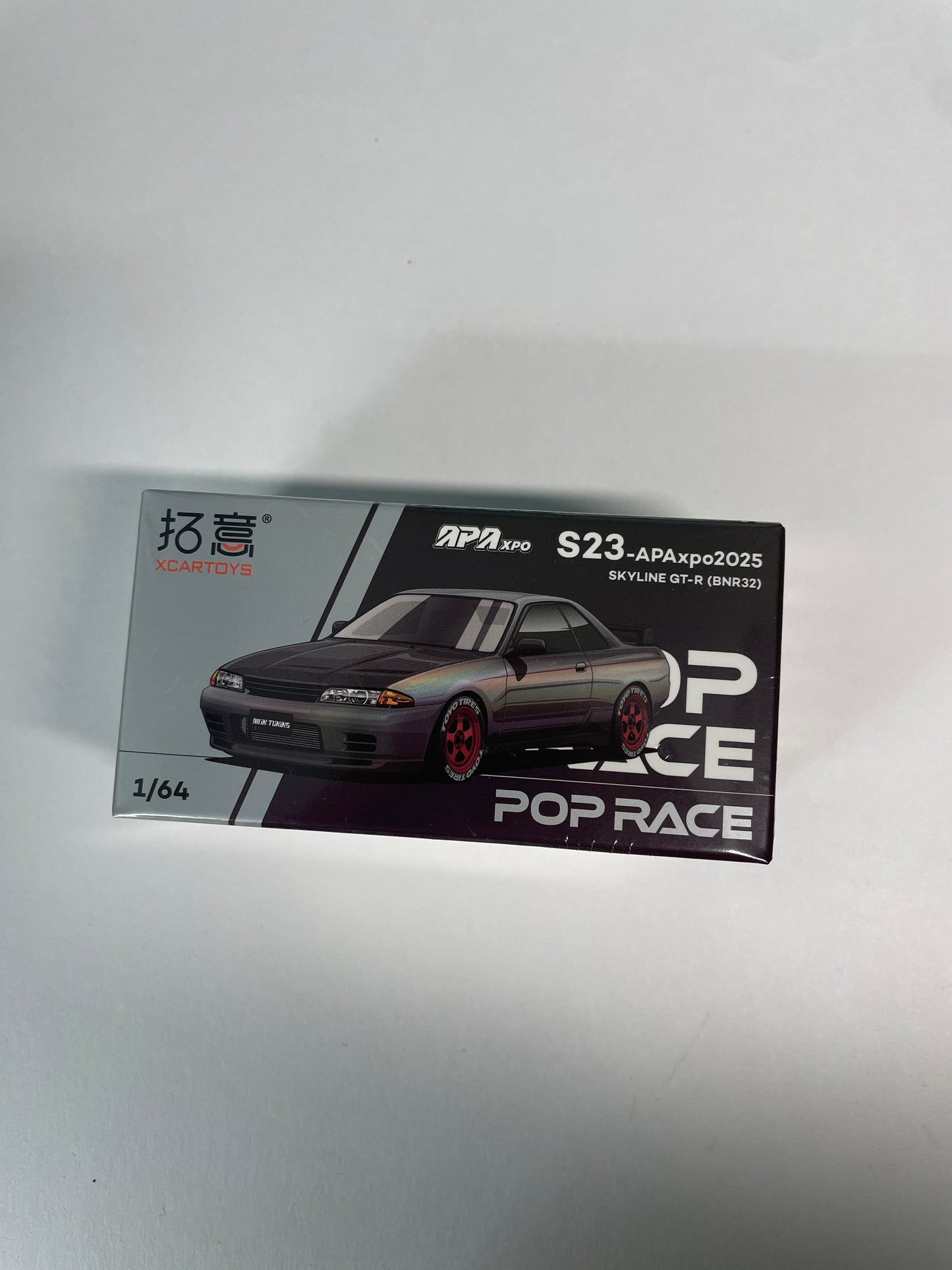 Pop Race 1/64 APA XPO 2025 Exclusive Model Nissan Skyline GT-R (BNR32) - S23-APAxpo2025