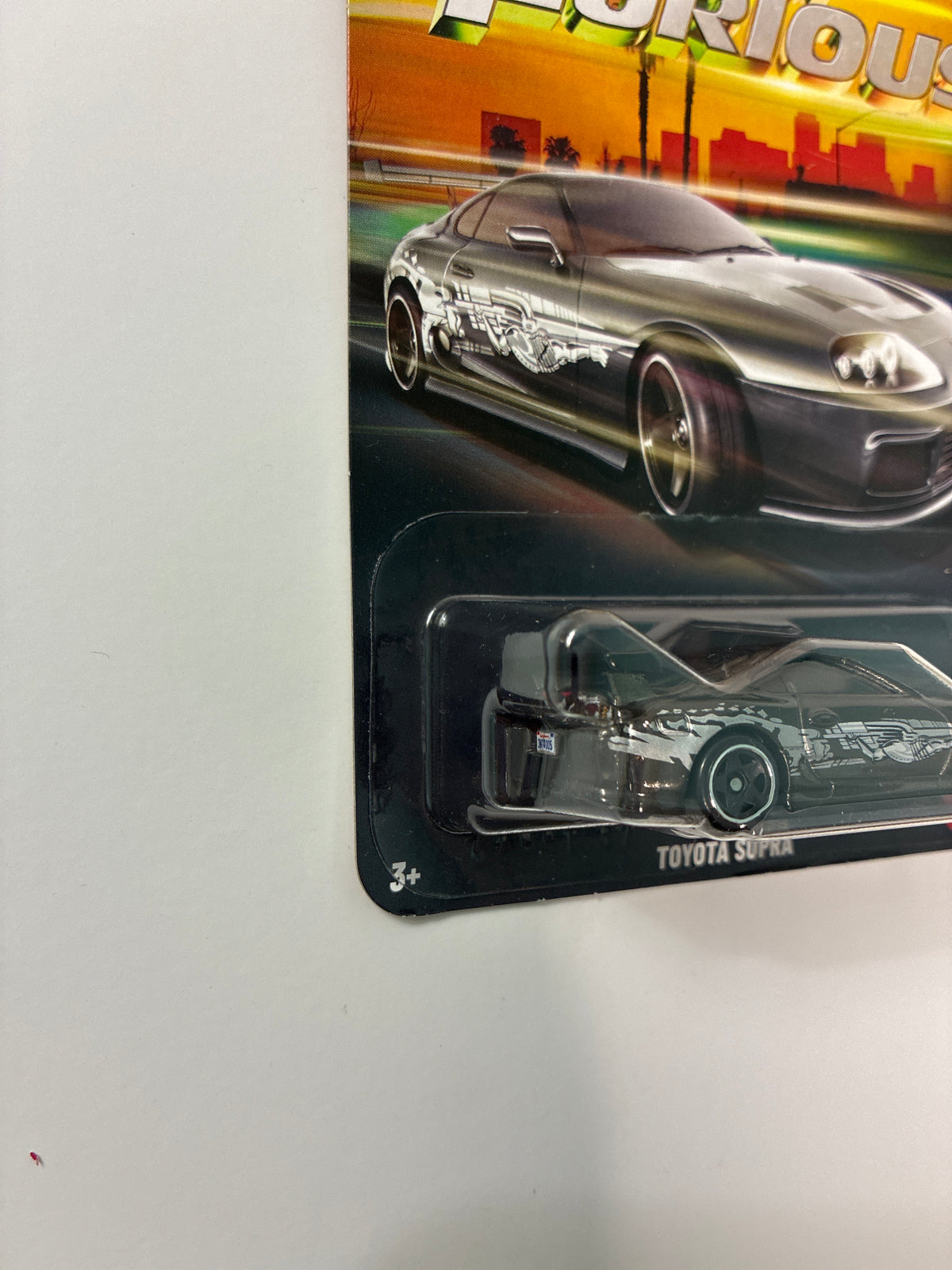 Hot Wheels 1/64 Silver Series Fast & Furious Toyota Supra Black - JKX24 - Damaged Box