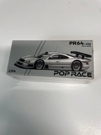 Pop Race 1/64 Mercedes-Benz Amg CLK-GTR Silver - PR64-158
