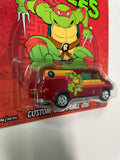 Hot Wheels 1/64 Pop Culture Teenage Mutant Ninja Turtles Custom GMC Panel Van Red