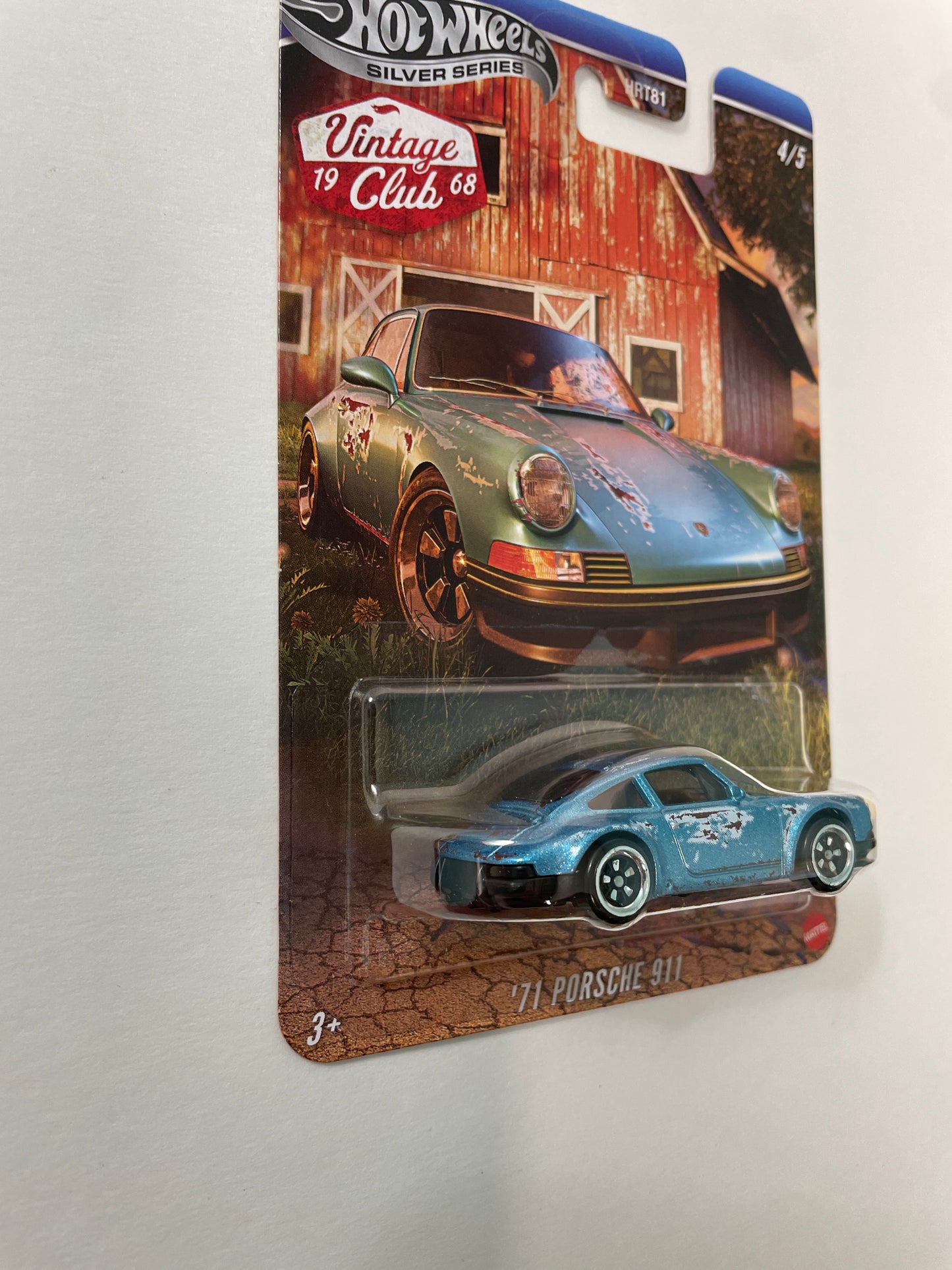Hot Wheels 1/64 Silver Series Vintage 1968 Club '71 Porsche 911 Blue - JKY34