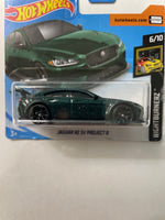 Hot Wheels 1/64 Jaguar XE SV Project 8 Short Card Green - Damaged Card