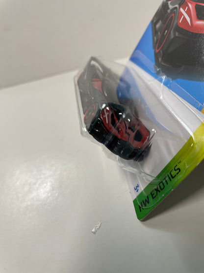 Hot Wheels 1/64 Bugatti Bolide Black & Red - Damaged Box