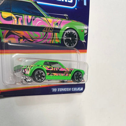 Hot Wheels 1/64 Neon Speeders ‘70 Toyota Celica Green & Pink