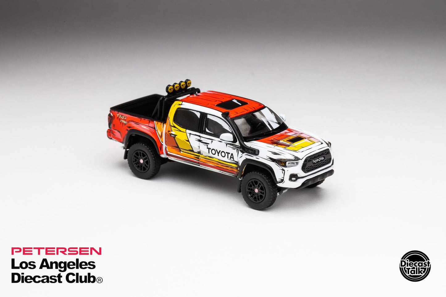 GCD 1/64 Los Angeles Diecast Club Exclusive Toyota Tacoma TRD PRO White & Red