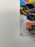 Hot Wheels 1/64 Factory custom Super Treasure Hunt 2008 Mitsubishi Lancer Evolution Orange w/ Gold Wheels- Damaged Card