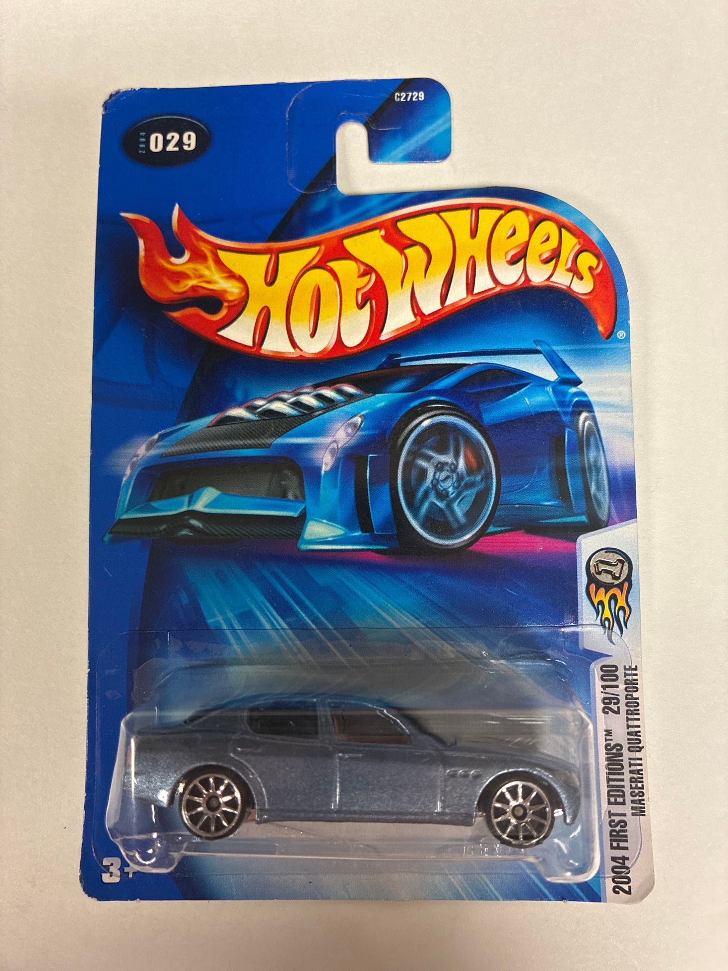 Hot Wheels 1/64 Maserati Quattroporte Blue - Damaged Box