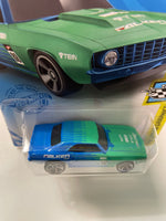 Hot Wheels 1/64 ‘69 Copo Camaro Falken Blue & Green