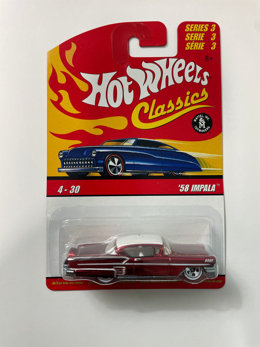 Hot Wheels 1/64 Classics ‘58 Impala Red