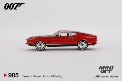 Mini GT 1/64 James Bond 007 Diamonds are Forever Ford Mustang Mach 1 Red - MGT00905-007E