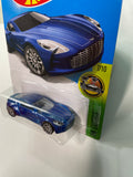 Hot Wheels 1/64 Aston Martin One-77 Blue - Damaged Card