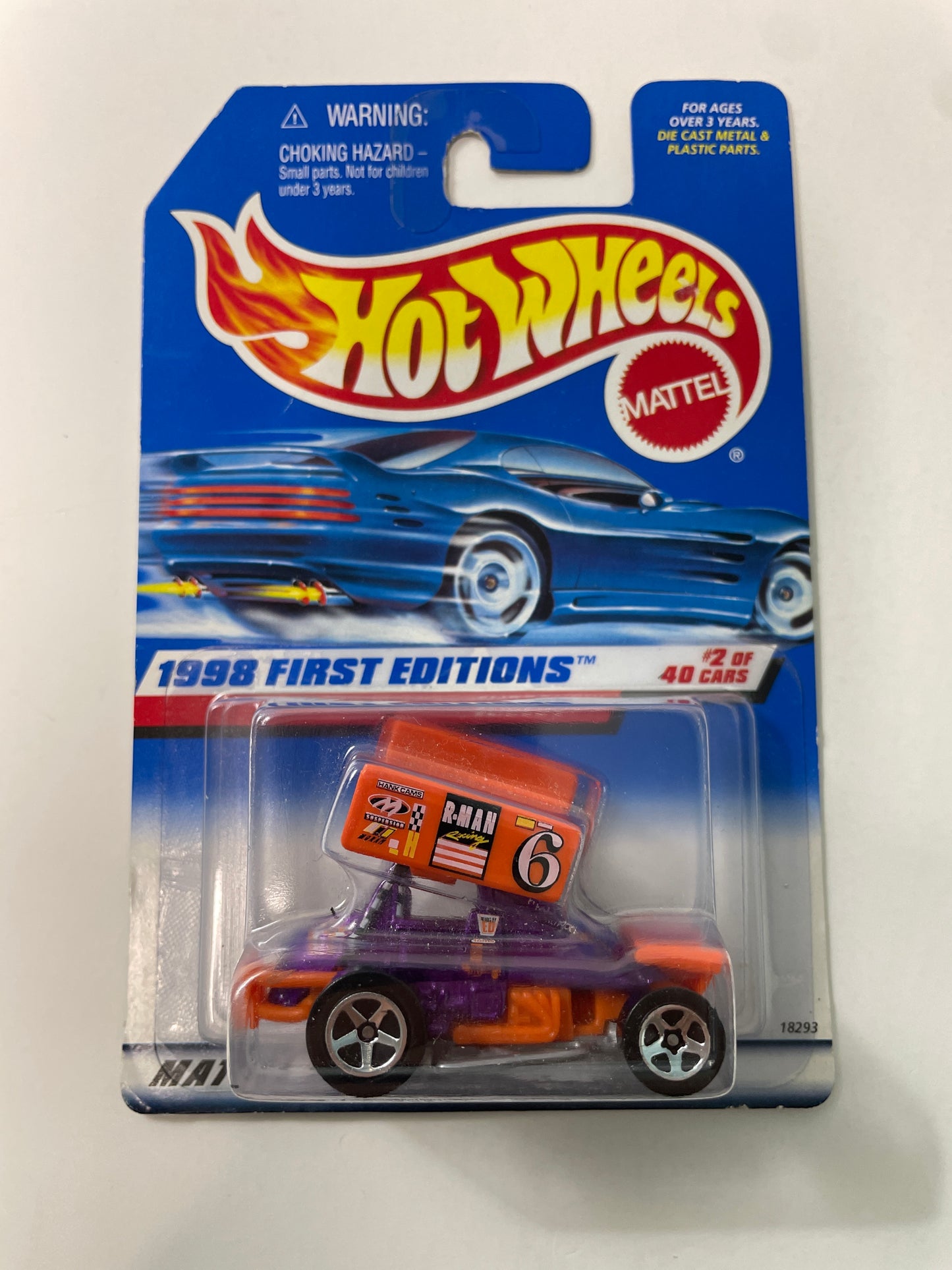 Hot Wheels 1/64 Slideout Orange - Damaged Box